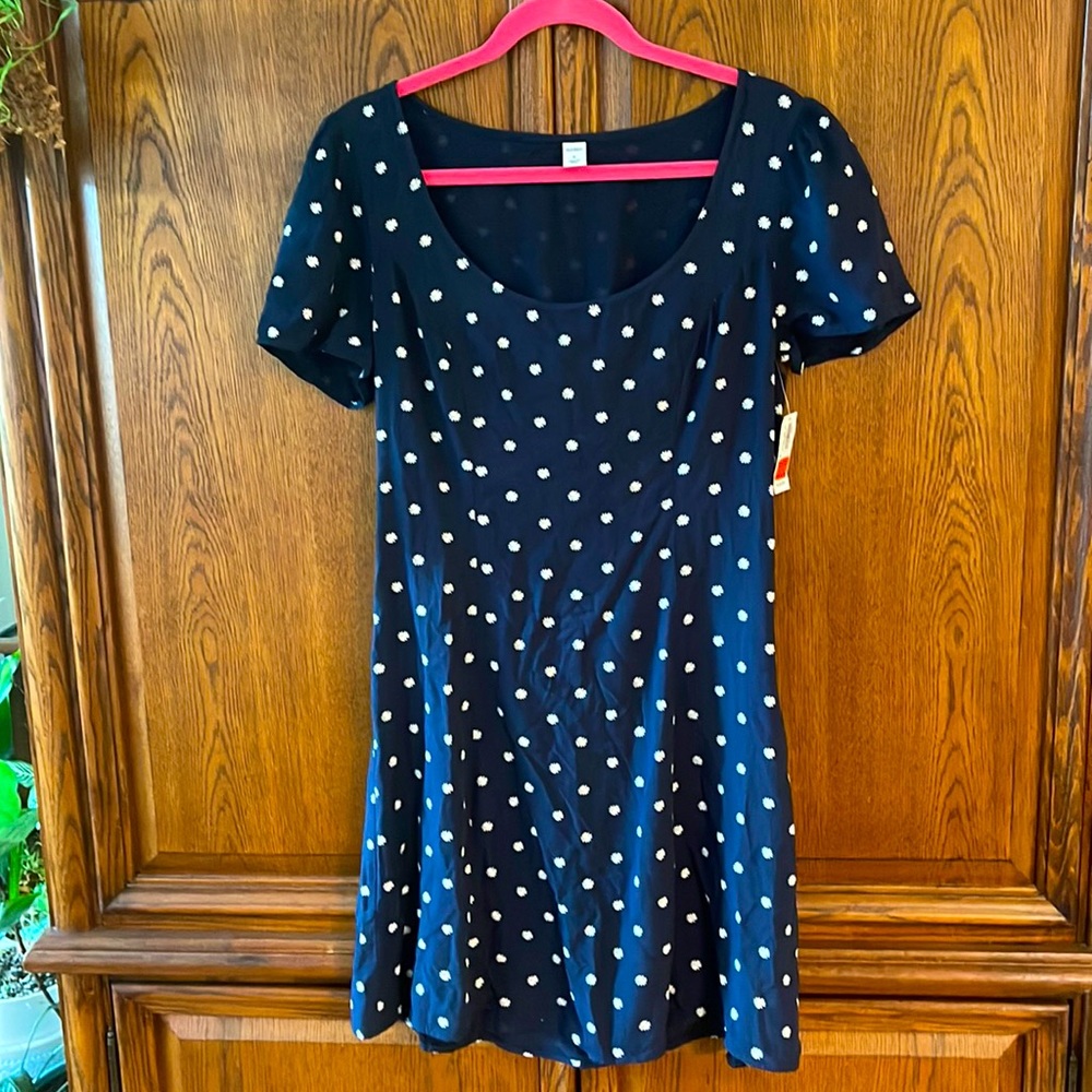 Old Navy short blue dress with daisy pattern in polyester - Picture 1 of 9